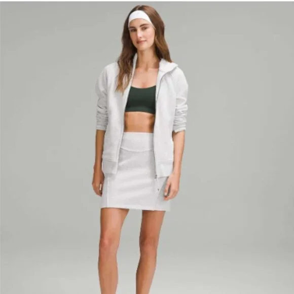 NWT Lululemon Scuba High-Rise Mini Skirt Size XL Heathered Core Ultra Light Grey - Picture 10 of 10